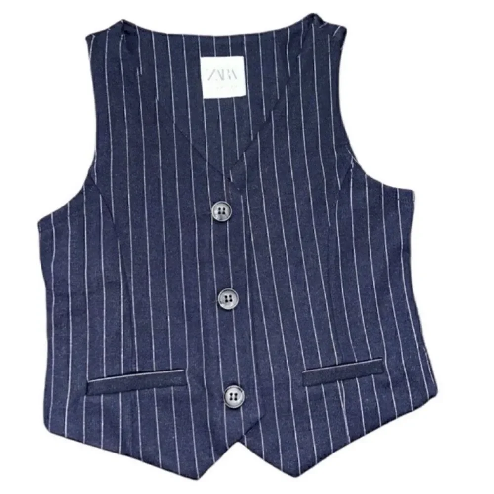 Zara Blue & Silver Vest & Pants Set(Size 8-9yrs)